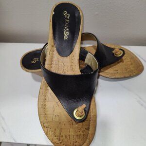 St.Johns Bay black wedge heel